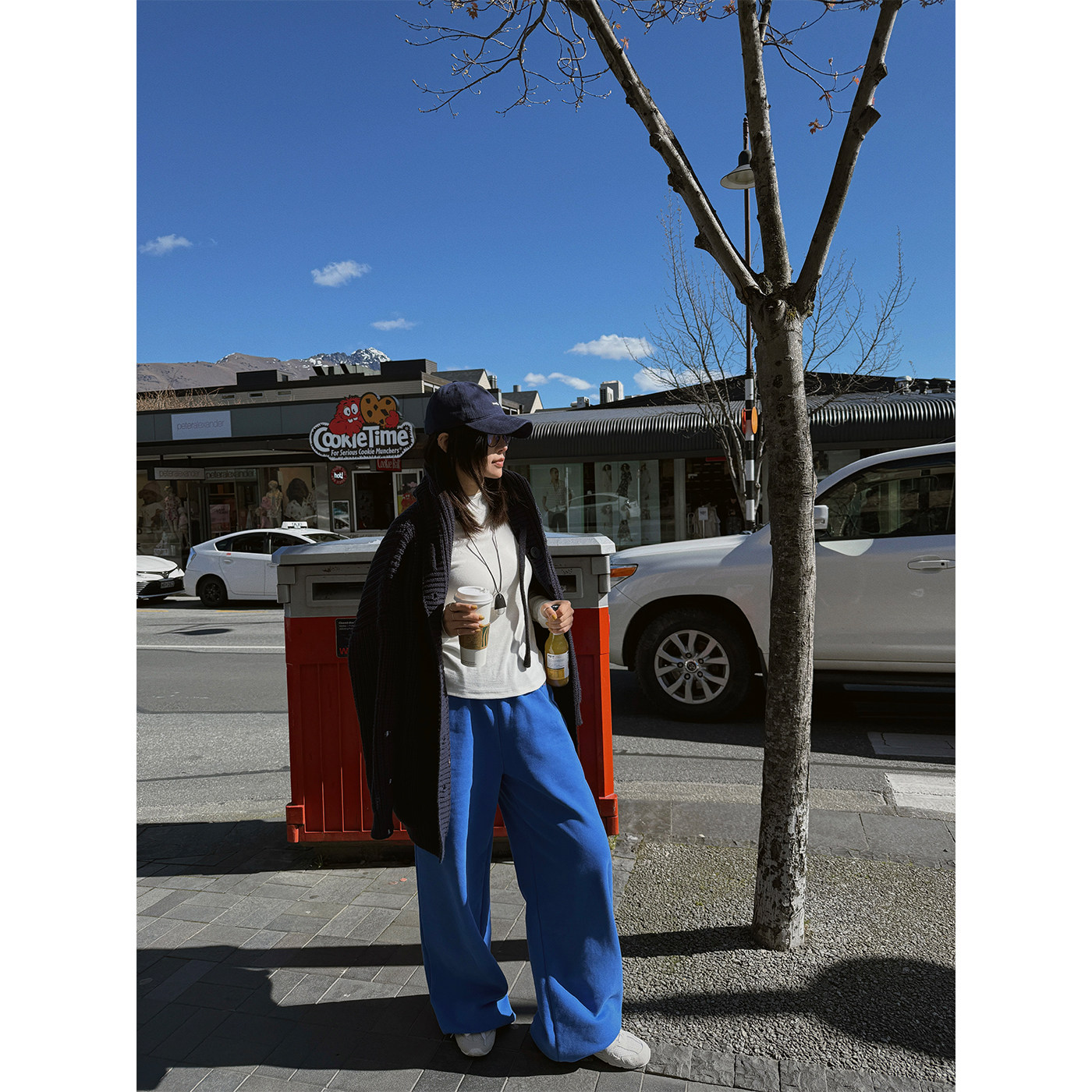 MOERSHOP 行走的舒适区 蓝色系直筒多穿加绒运动裤冬季阔腿休闲裤,淘宝优惠券,粉丝福利购,淘宝优惠卷