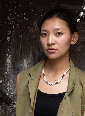 边顶合十项链纯手工串珠配饰