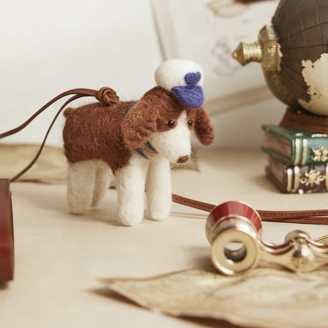 Hehodon厚念羊毛毡香薰挂件摩登小狗系列手工小动物包挂汽车香氛,淘宝优惠券,粉丝福利购,淘宝优惠卷