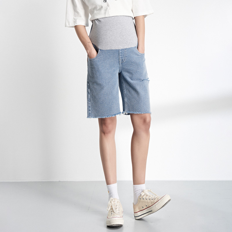 ellieluke孕妇牛仔夏季孕期五分裤 ellieluke孕妇直筒裤