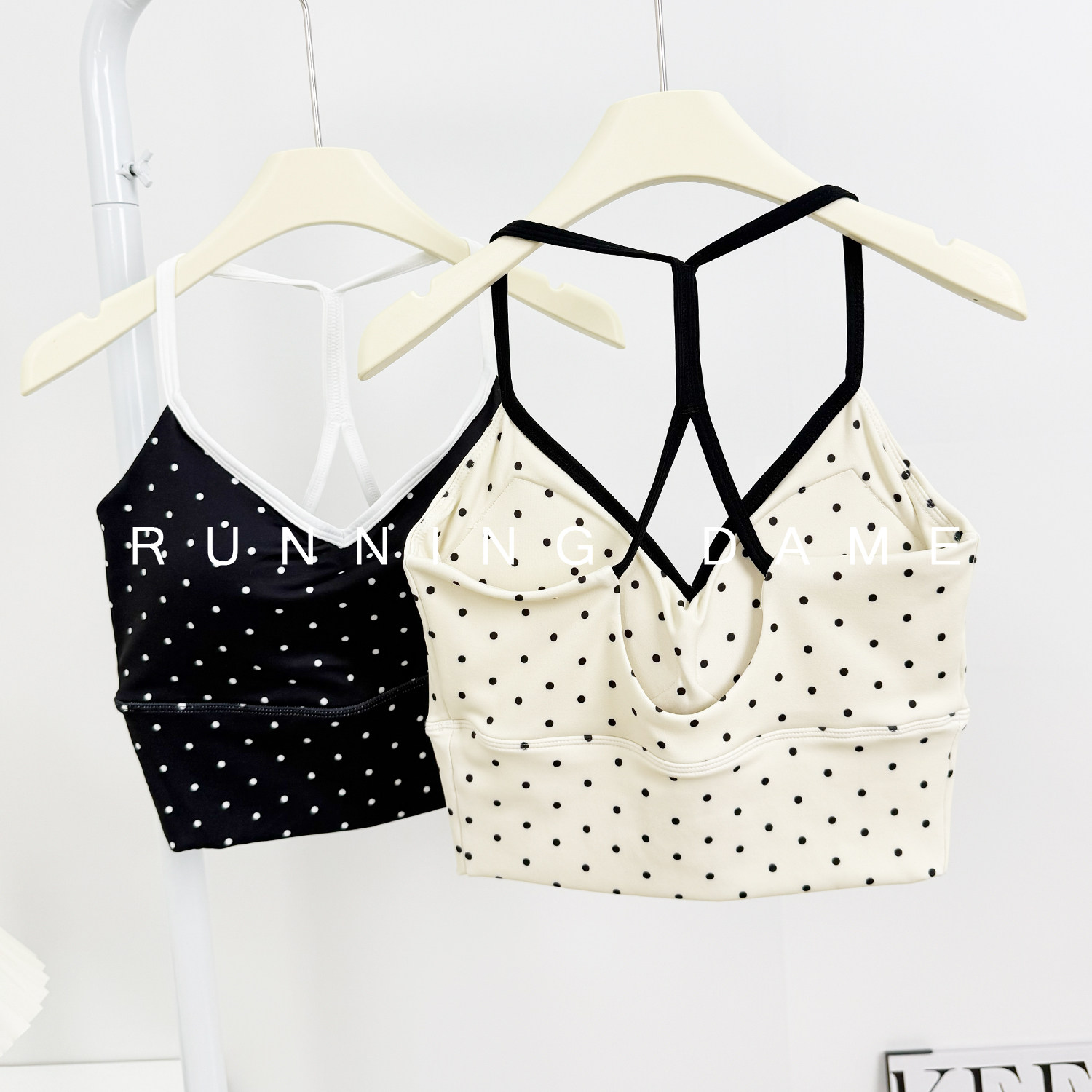 波点运动背心女防震收副乳固定杯美背瑜伽服背心吊带训练健身文胸,淘宝优惠券,粉丝福利购,淘宝优惠卷