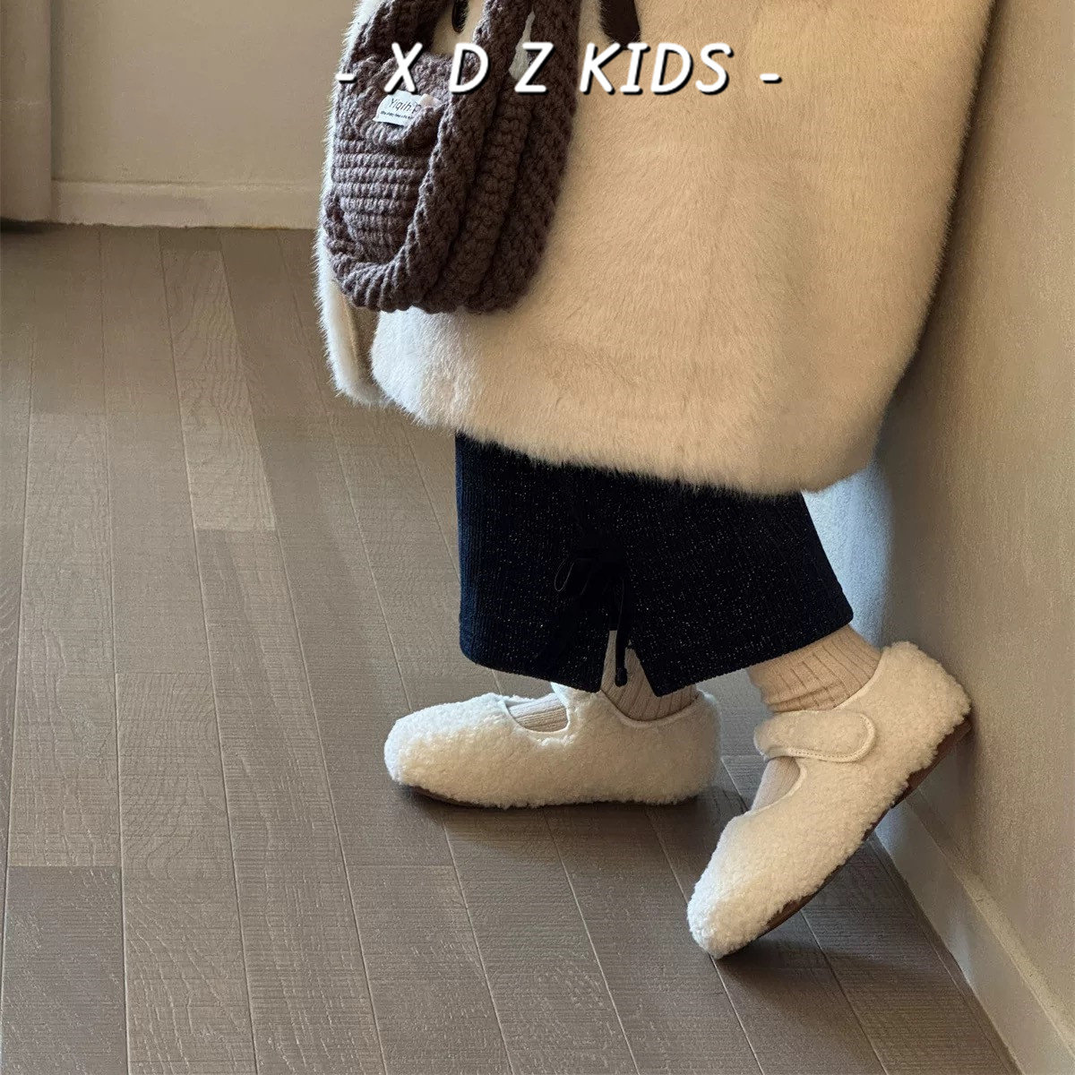 韩版儿童毛毛鞋冬季新款女童棉鞋保暖女孩豆豆鞋大棉加绒宝宝童鞋,淘宝优惠券,粉丝福利购,淘宝优惠卷