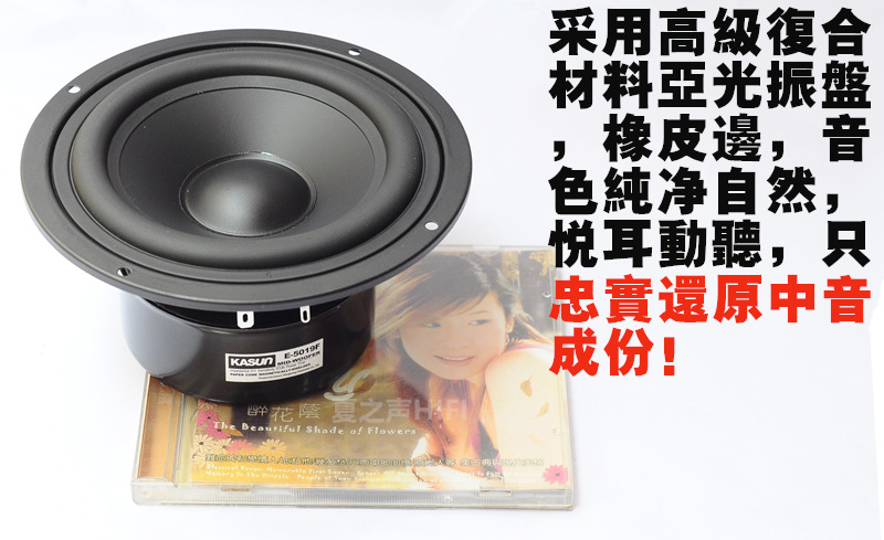 正品佳讯5吋5.5寸中音喇叭家用音箱发烧hifi纯中音喇叭扬声器防磁 - 图2