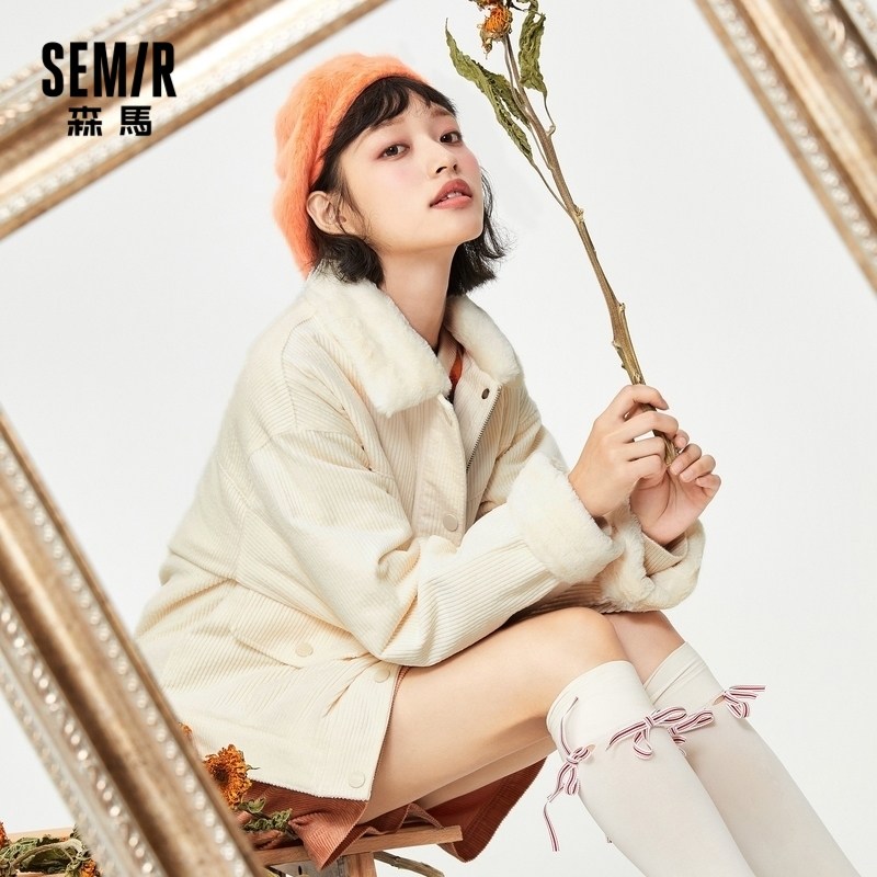 森马2020秋季新款温暖仿羊羔毛夹克 森马意森短外套