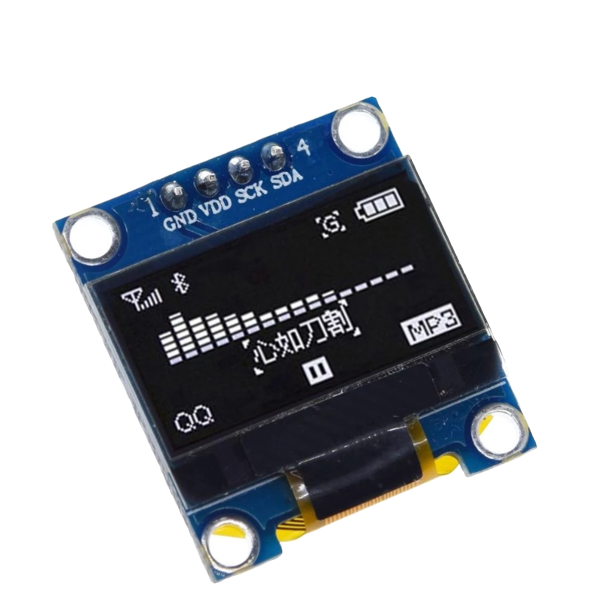 0.91/0.96/1.3寸白/黄/蓝色 双色 IIC通信小OLED显示屏模块液晶屏 - 图3