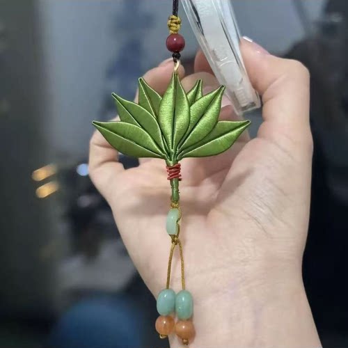 除晦气柚子叶妍妍露思同款缠花挂件diy材料包包车挂手机吊坠饰品 - 图3