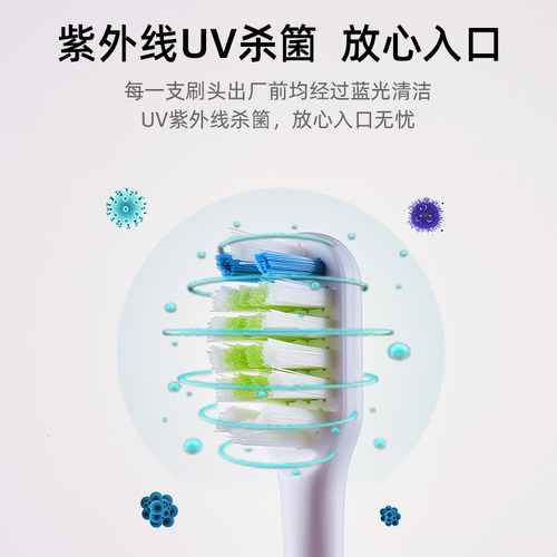 家家选电动牙刷头适用于Huaxi life花喜替换款声波硬毛软毛代替款 - 图0
