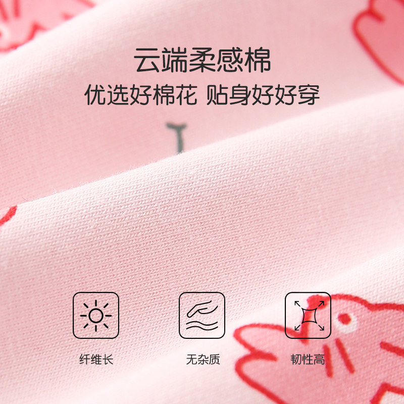 女童内裤纯棉平角儿童全棉四角底裤女宝宝小女孩卡通兔子可爱短裤,淘宝优惠券,粉丝福利购,淘宝优惠卷