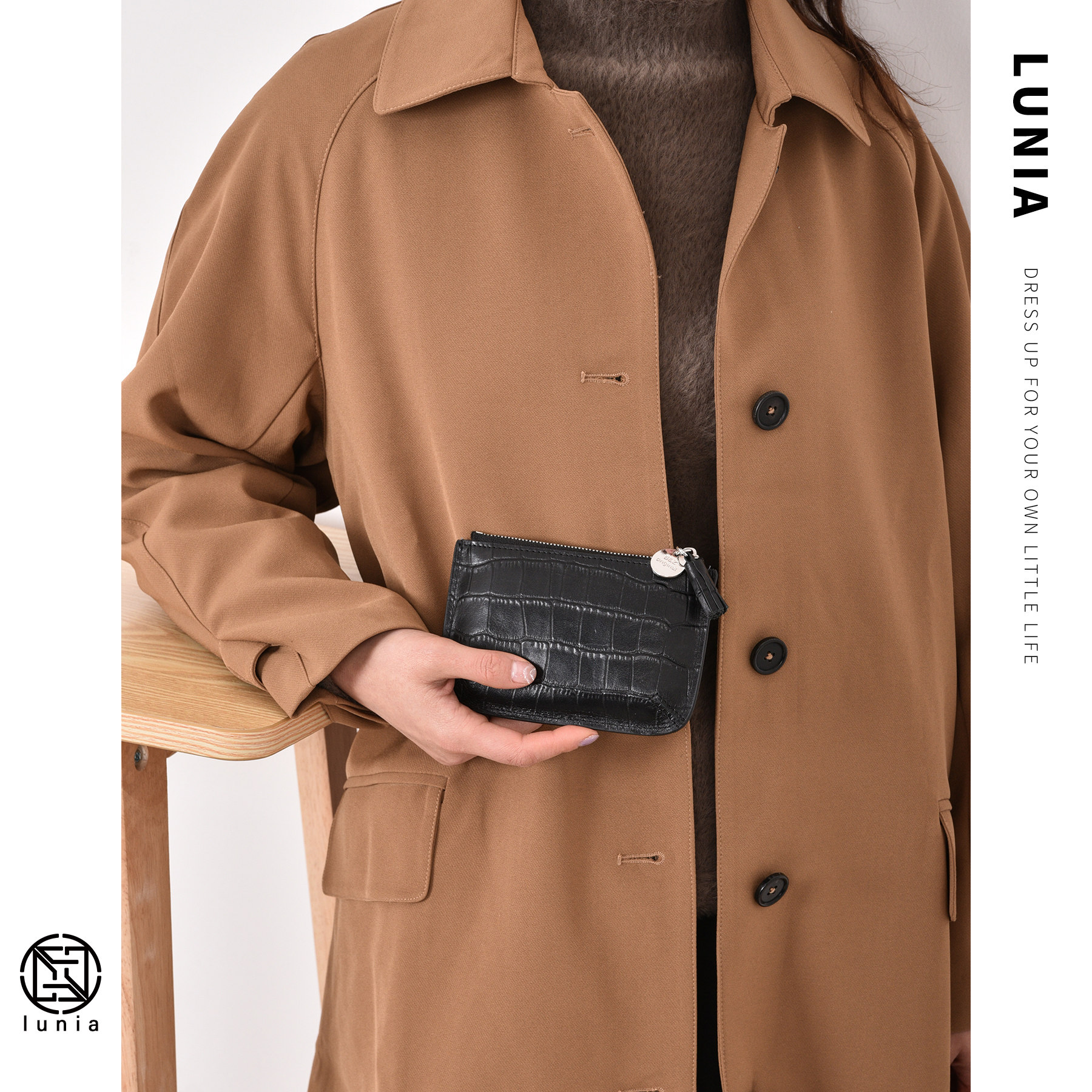 ins欧美真皮女2021新款网红小钱包 lunia路尼亚钱包