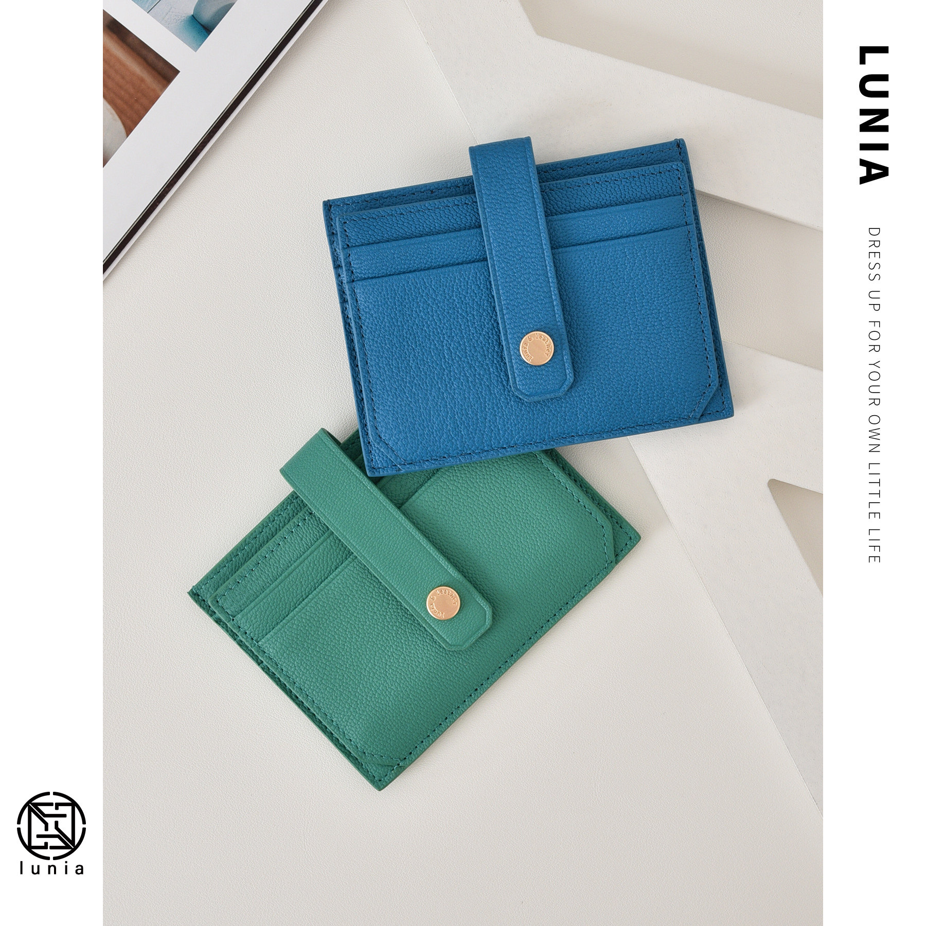 lunia羊皮卡包女小巧超薄零钱包 lunia路尼亚卡包