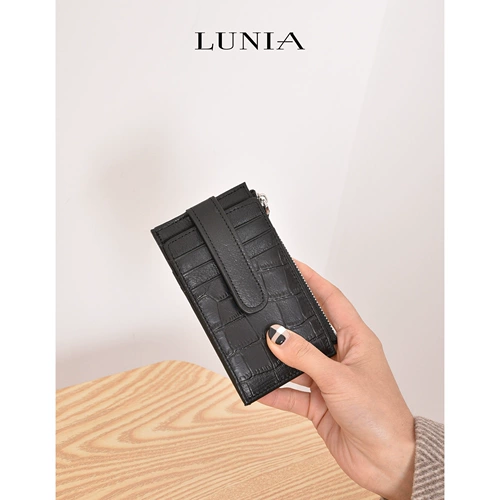 Картхолдер, сумка через плечо, ультратонкие карточки, кошелек с молнией, из натуральной кожи, крокодиловый принт, банковская карта