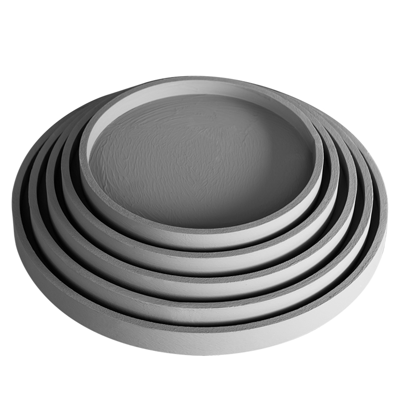 仿水泥黑白灰色塑胶托盘圆形超大号花盆深接水盘花托垫底底座家用,淘宝优惠券,粉丝福利购,淘宝优惠卷