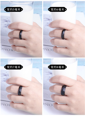 紫光檀复古可刻字木戒指手工定制