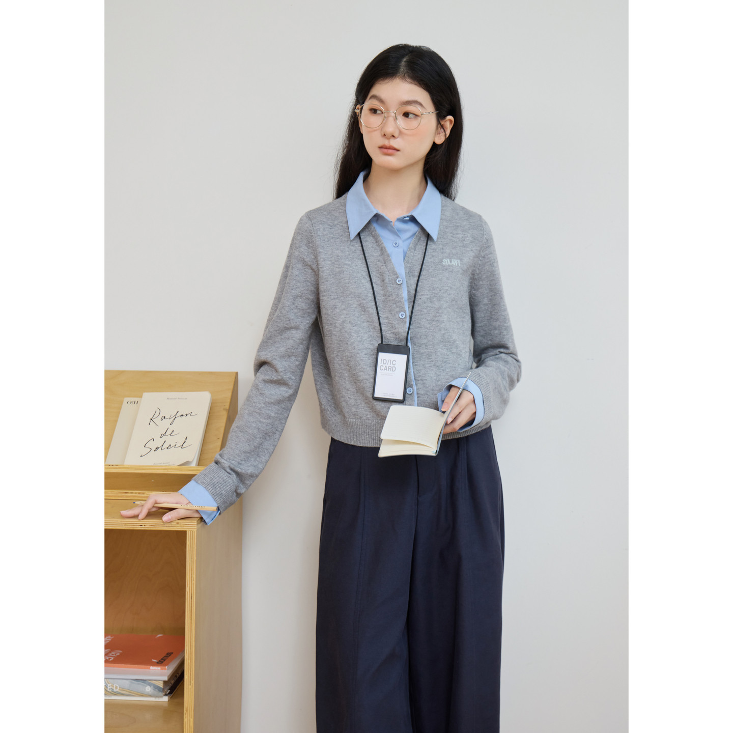 【好物体验专享】紫涵假两件针织开衫女2026春季新款层次感简约,淘宝优惠券,粉丝福利购,淘宝优惠卷