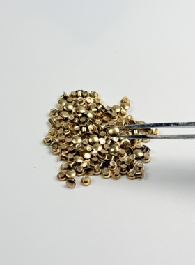 新款纯黄铜不掉色文玩金色银标镶嵌无镀层4mm5mm凤眼菩提星月diy