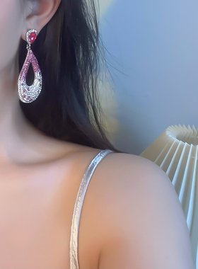 JG夸张合金女水晶新品耳环