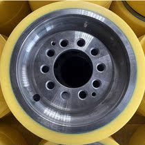 340 * 100 monorail pendant driving wheel wrapping rubber mine locomotive walking wheel monorail hanger friction driving wheel