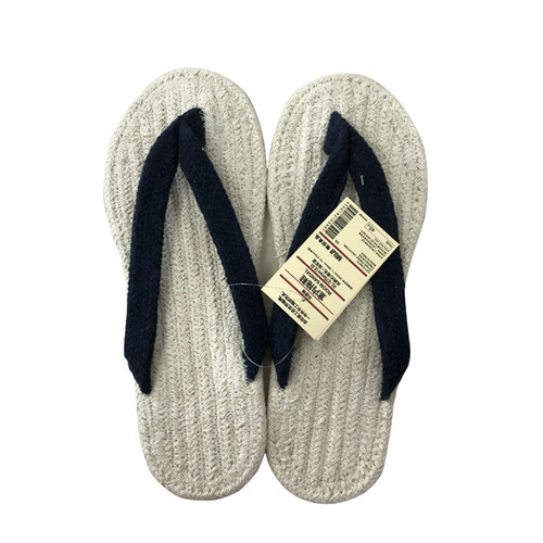 代购日本MUJI无印良品室内拖鞋男女通用前开夹脚印度棉无性别限定 - 图3