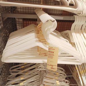 无印良品MUJI聚丙烯晾衣用衣架白色铝制晾衣架挂衣收纳晾衣家用款