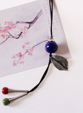 原创民族风长款编织学生毛衣链