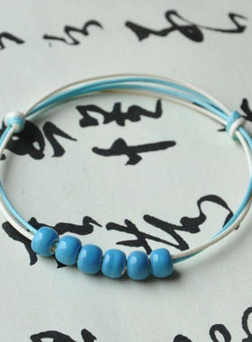 陶瓷编织小珠子简单大方手链