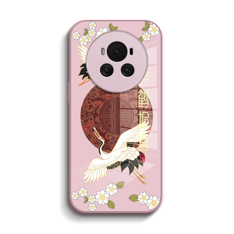 适用荣耀 Magic6手机壳BVL-AN00钢化玻璃壳荣誉Maglc6中国风Magic6保护套HONORmαgic6小清新玻璃套国潮 - 图3