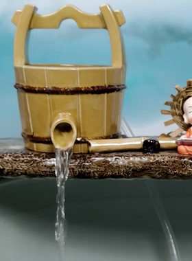 55公分陶瓷过滤养鱼造景流水摆件