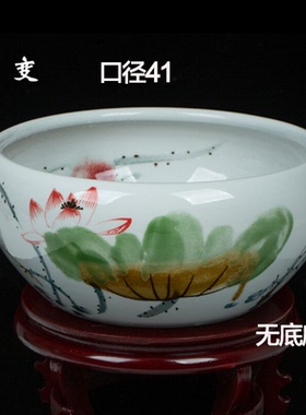 diy陶瓷鱼缸造景流水摆件