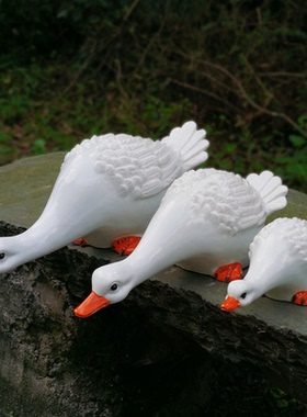 仿真喝水庭院户外鱼池装饰摆件