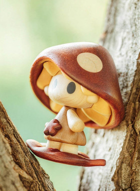 520情人节礼物送女友winki蘑菇人实木潮玩小众高级定制手办