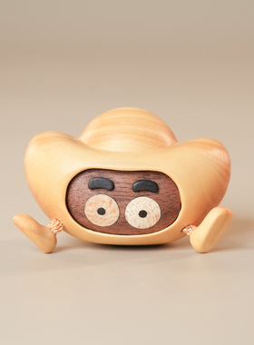 原上城原创设计新年装饰实木元宝新中式招财小摆件高档礼物