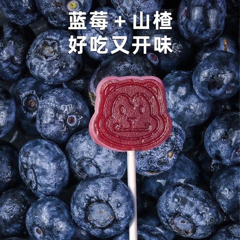 公社联盟无添加蓝莓山楂棒糕果粒40支盒儿童零食口味组合独立包装