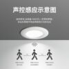 Recessed entry door automatic radar sensor downlight