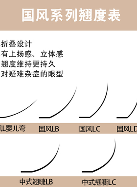 国风漫画山茶花L型中式翘睫多取