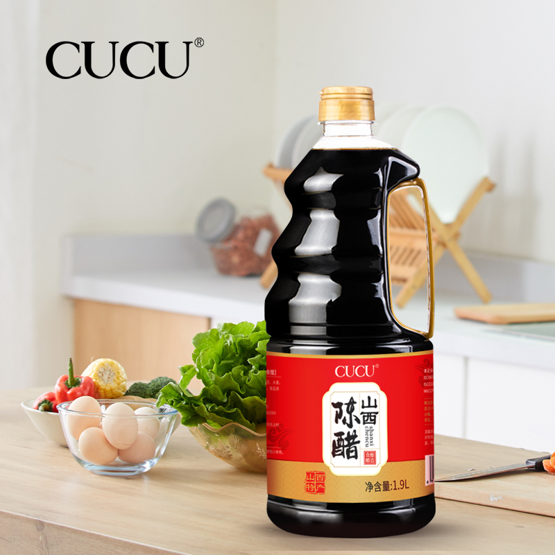 CUCU山西特产纯粮食酿造正宗陈醋家用1.9L炒拌粮食醋调味品-图1