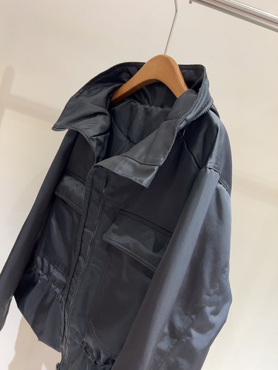 酷飒姐姐！篙级感双口袋立领夹克短外套女小众设计黑色冲锋衣外套