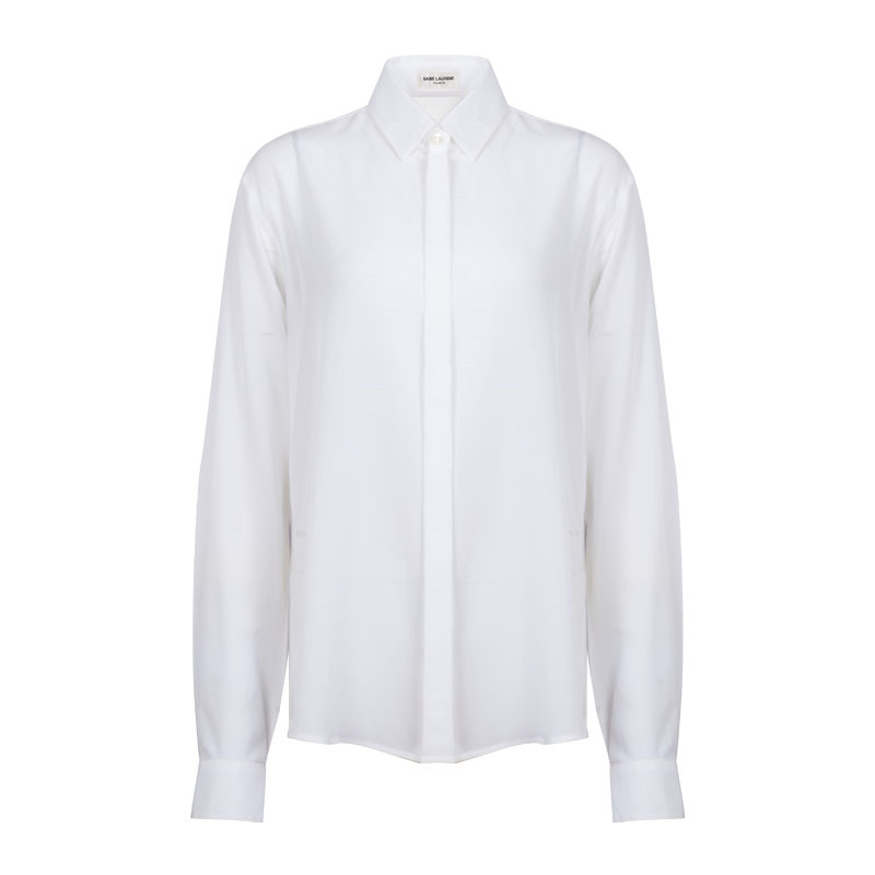 saint laurent圣罗兰女士翻领衬衫 魅力惠海外折扣直营衬衫