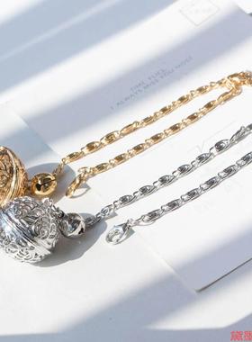 古风带铃铛手机链小挂件金属宫铃吊坠中国风复背包小镂空饰品