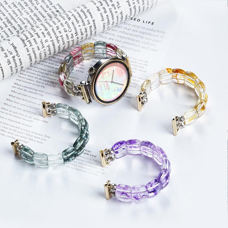 适用华为GT5手表带gt4水晶手镯watch5表带watchgt4男女式款gt3pro高级感gt2手链夏秋季透气时尚42/41mm腕带 - 图3