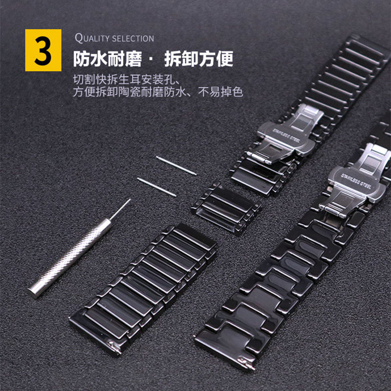 适用华为尊享版陶瓷表带保时捷手表 玩物尚智智能设备智能手表手环表带/腕带