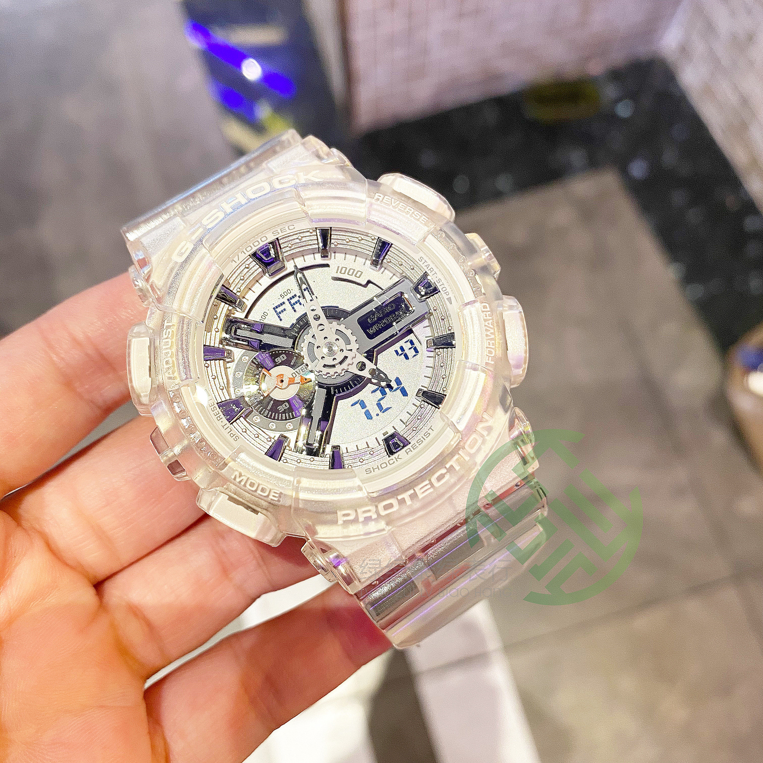 g shock white transparent