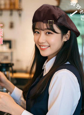 厨师帽工作帽子前进帽布帽贝雷帽