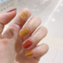 A Tu Youxi Muxi Nail Ba Lan Nữ Gừng kéo dài Màu bí ngô rang miễn phí Bộ sản phẩm Hibiscus mùa hè - Sơn móng tay / Móng tay và móng chân sơn móng tay màu cam đất Sơn móng tay / Móng tay và móng chân