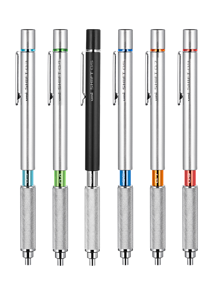 日本UNI三菱M5-1010 自动绘图铅笔0.4/0.5mm低重心半金属活动铅笔小学生书写铅笔 绘画素描铅笔 三菱自动铅笔 - 图3