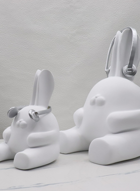 卡通兔子儿童房样板间饰品树脂