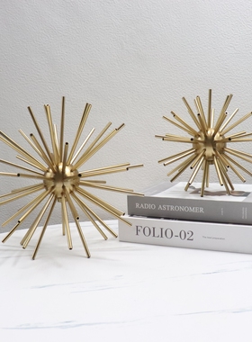 创意金属蒲公英海胆摆件后现代