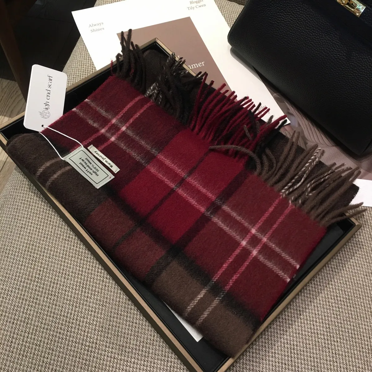 英伦风爱丁堡经典格纹羊毛围巾女WOOL100%羊绒披肩两用保暖围脖,淘宝优惠券,粉丝福利购,淘宝优惠卷