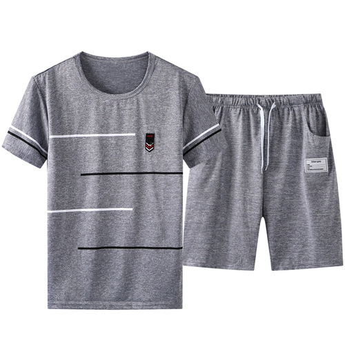 Комплект, мужская футболка, спортивный костюм, короткий рукав