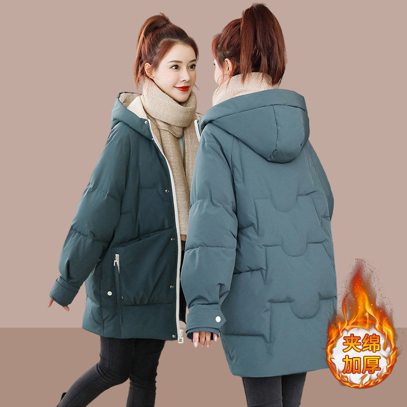 中长款派克棉服外套女2025冬新款宽松加厚爆款小个子连帽棉衣棉袄,淘宝优惠券,粉丝福利购,淘宝优惠卷