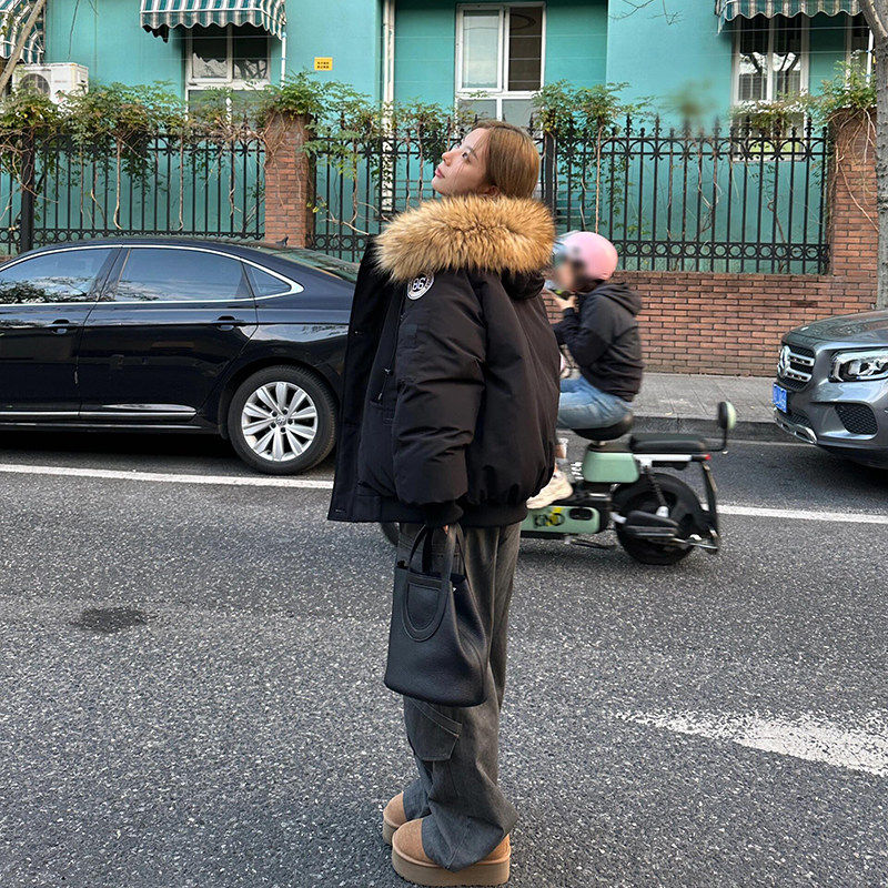 300斤大尺码女装胖mm黑色工装棉服女美式覆古派克服加厚大毛领外,淘宝优惠券,粉丝福利购,淘宝优惠卷